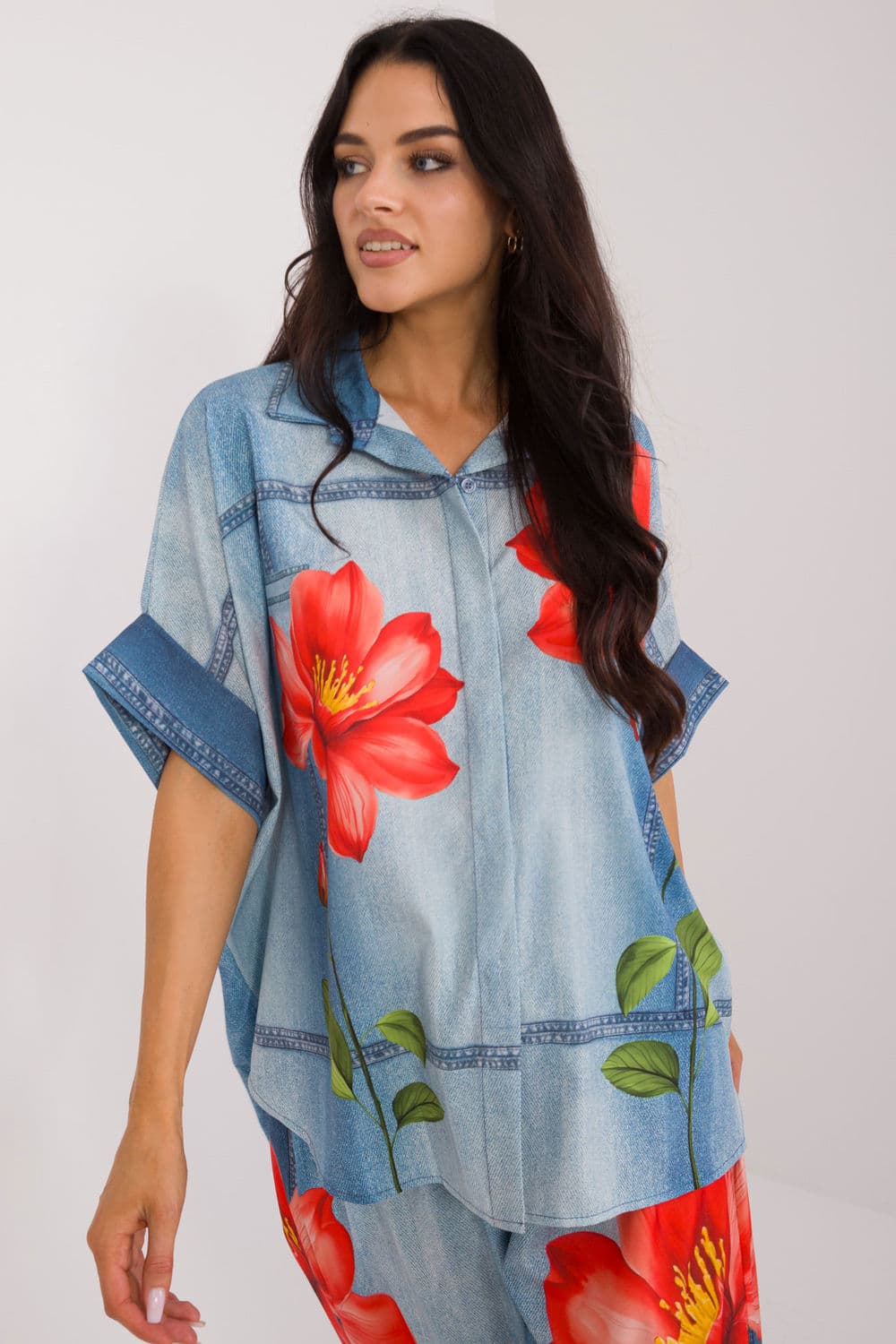 Camicia a manica corta model 198386 Italy Moda