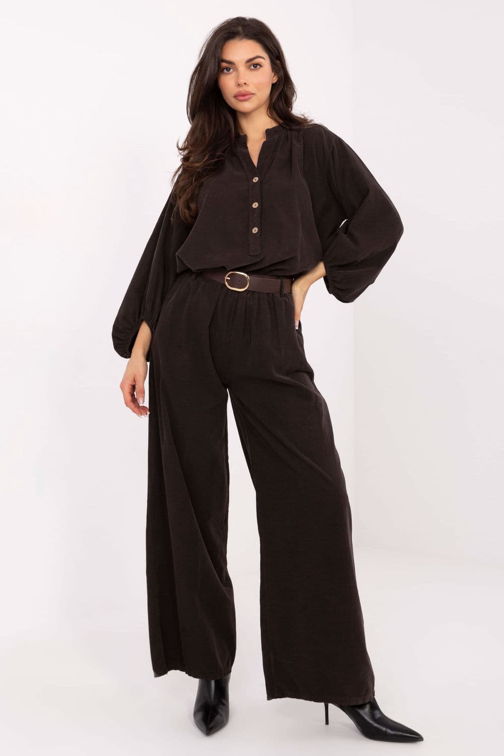 Pantaloni in velluto model 220282 Italy Moda