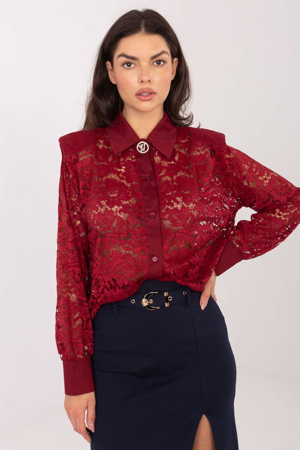 Camicia a manica lunga model 222319 Italy Moda