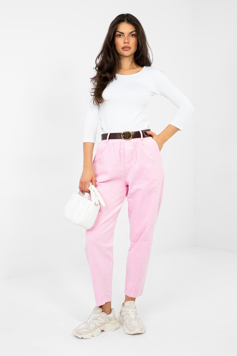 Pantaloni in velluto model 224055 Italy Moda
