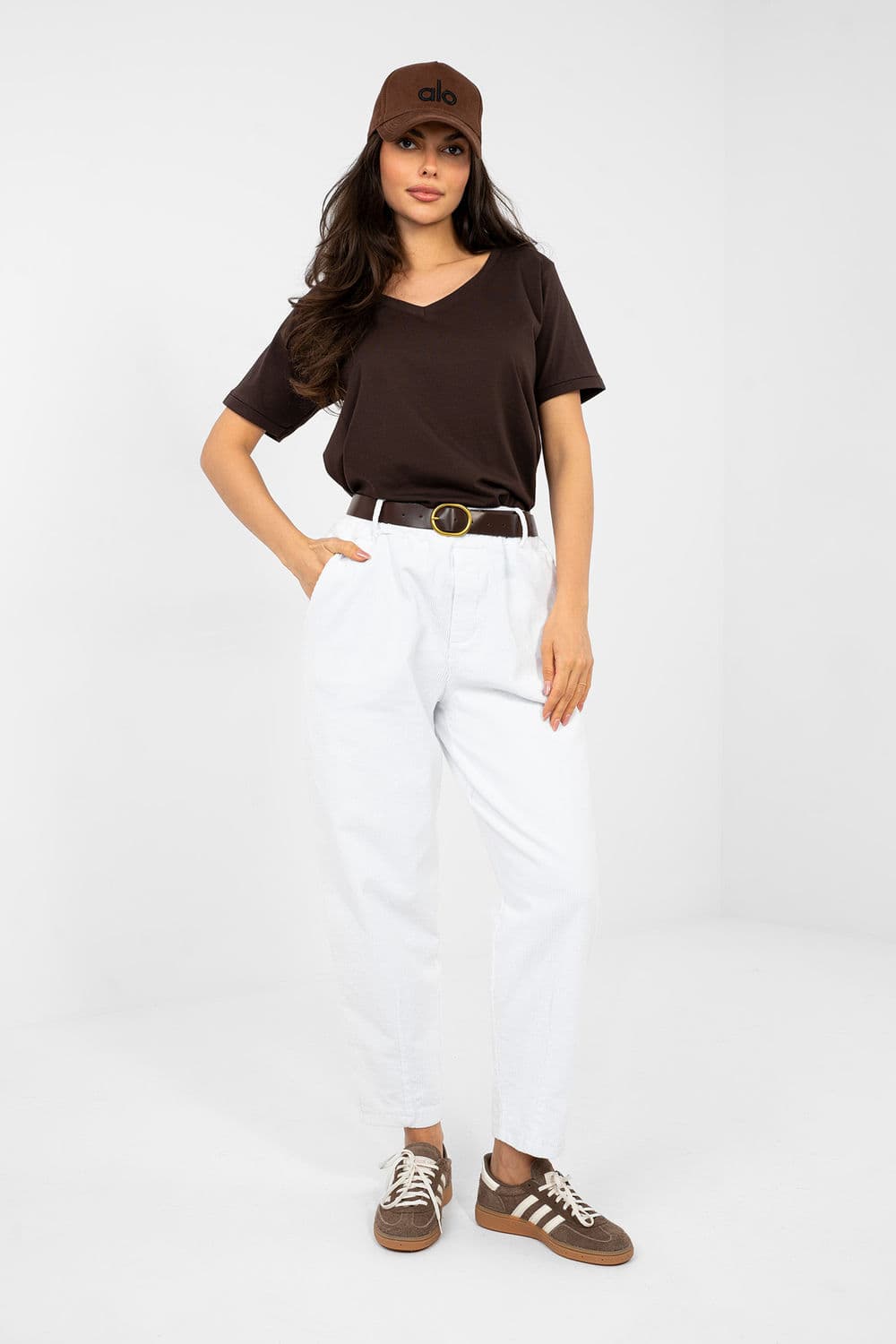Pantaloni in velluto model 224060 Italy Moda