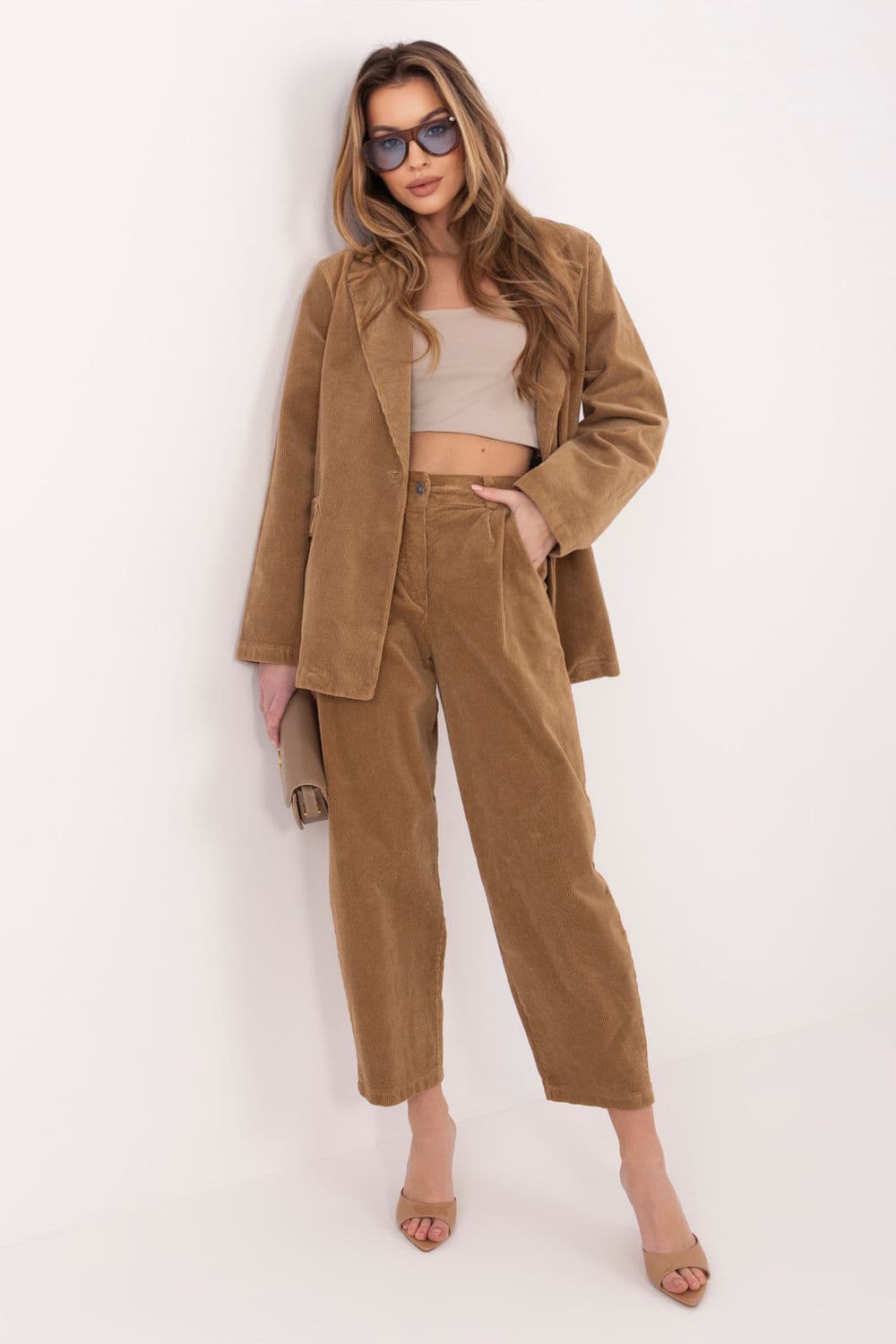 Pantaloni in velluto model 224996 Rue Paris