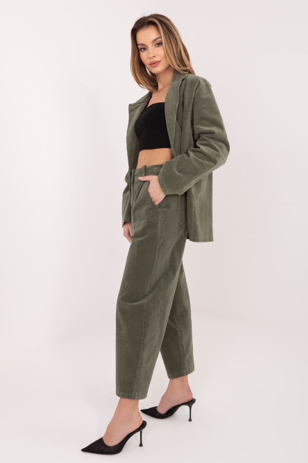 Pantaloni in velluto model 224998 Rue Paris