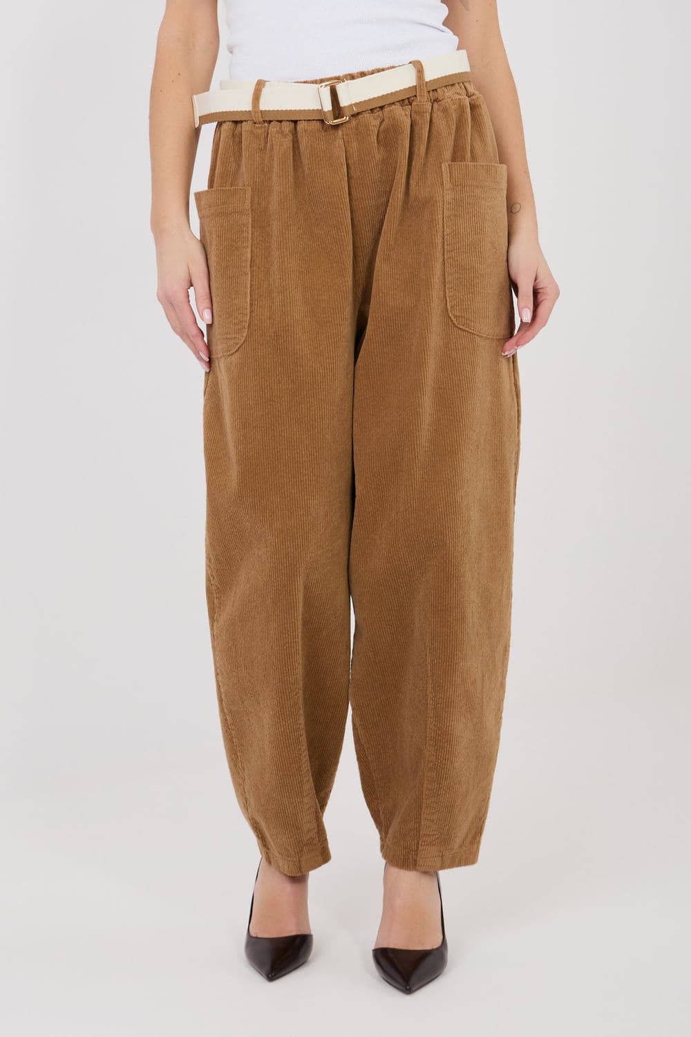 Pantaloni in velluto model 225424 Rue Paris