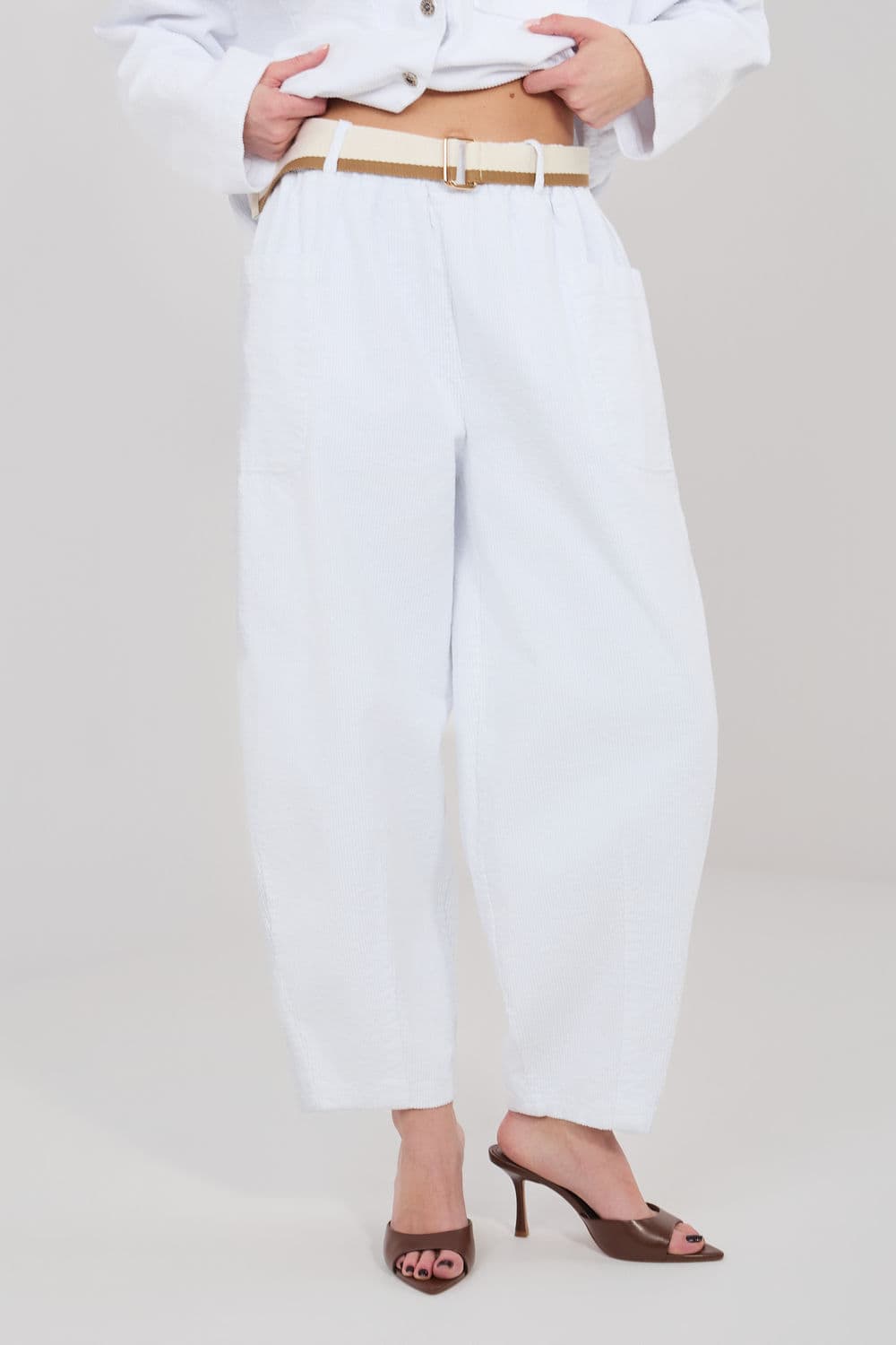 Pantaloni in velluto model 225425 Rue Paris