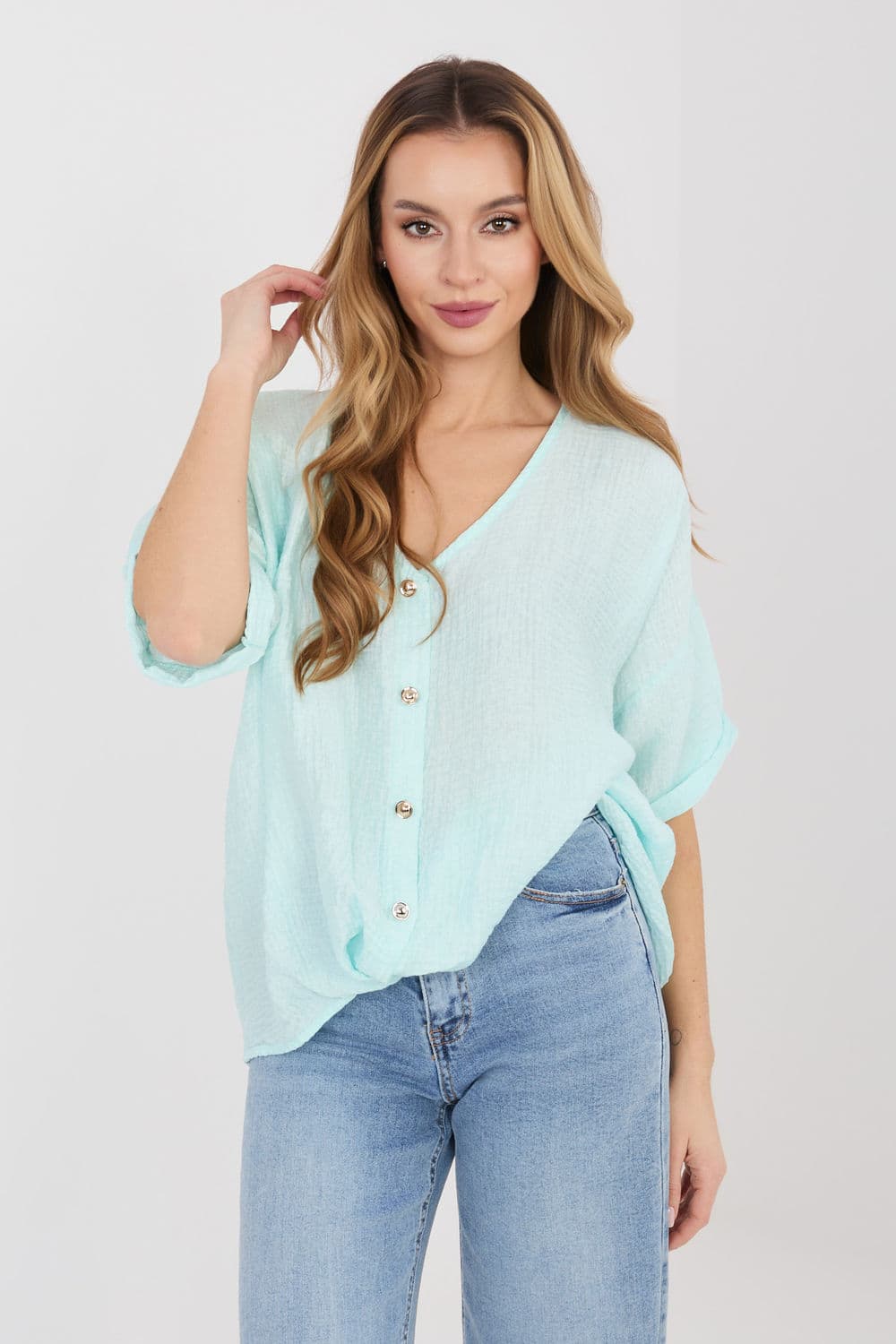 Camicia a manica corta model 225511 Italy Moda