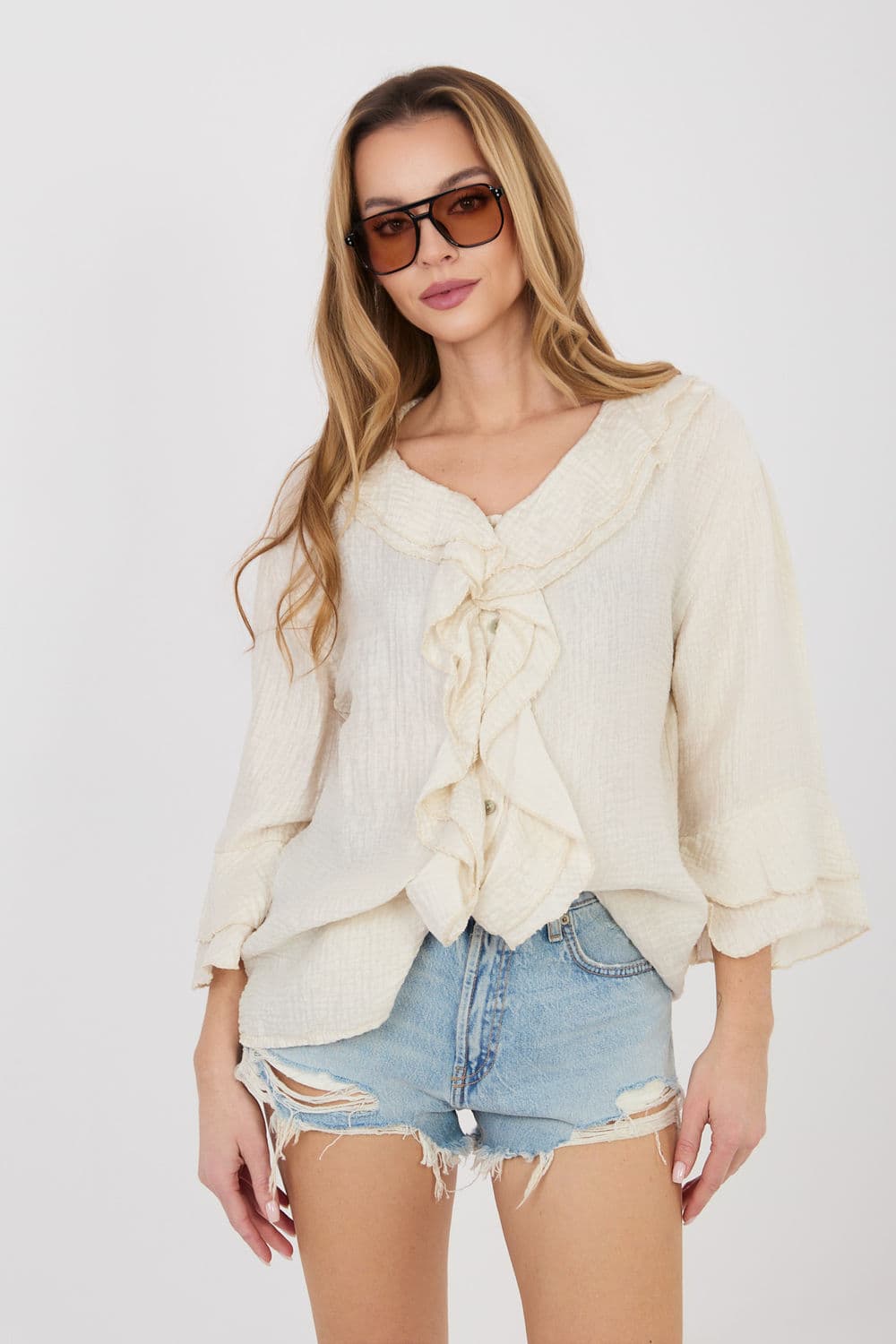 Camicia a manica lunga model 225519 Italy Moda