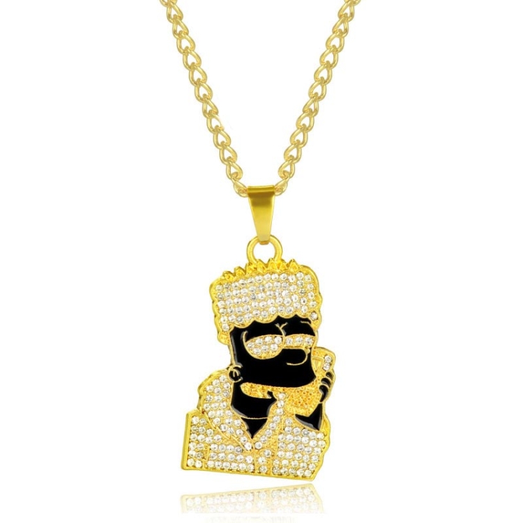 1010401601 Cartoon Character Exaggerated Hip Hop Style Necklace Collarbone Chains