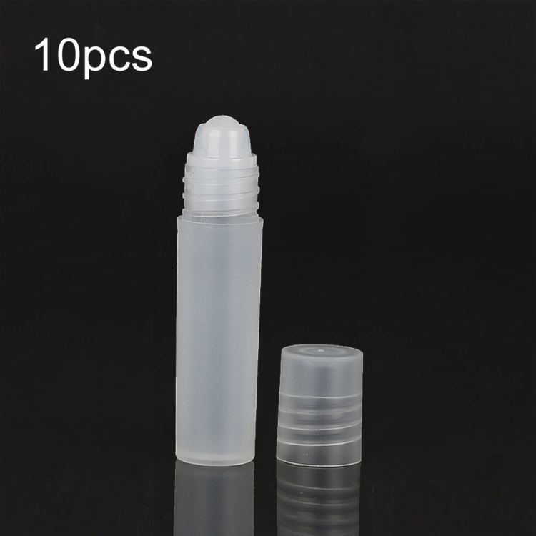 10ml 10pcs Frosted Roller Ball Empty Bottle Plastic Portable Perfume Roller Ball Bottle Essential Oil Dispenser Bottle(塑料珠)