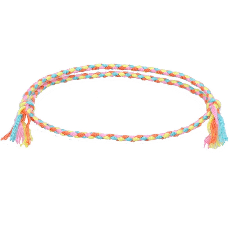 10pcs /Pack 1010-89 Four-strand Colorful Braided Rope Adjustable Bracelet(15)