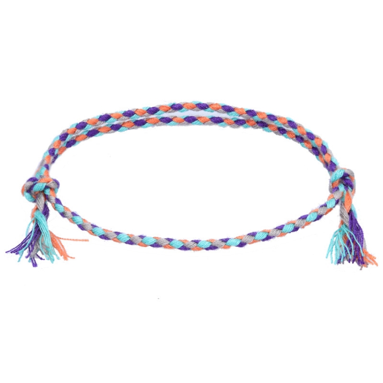 10pcs /Pack 1010-89 Four-strand Colorful Braided Rope Adjustable Bracelet(28)