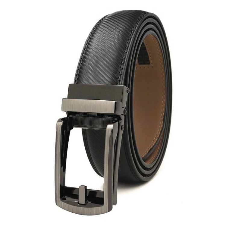 115cm Second Layer Cowhide Men Business Belt Automatic Buckle Belt(Rough Pattern)