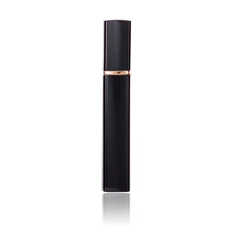 12ml Aluminum Perfume Bottle Metal Discharge Bottle Convenient Travel Square Spray Bottle(Black)