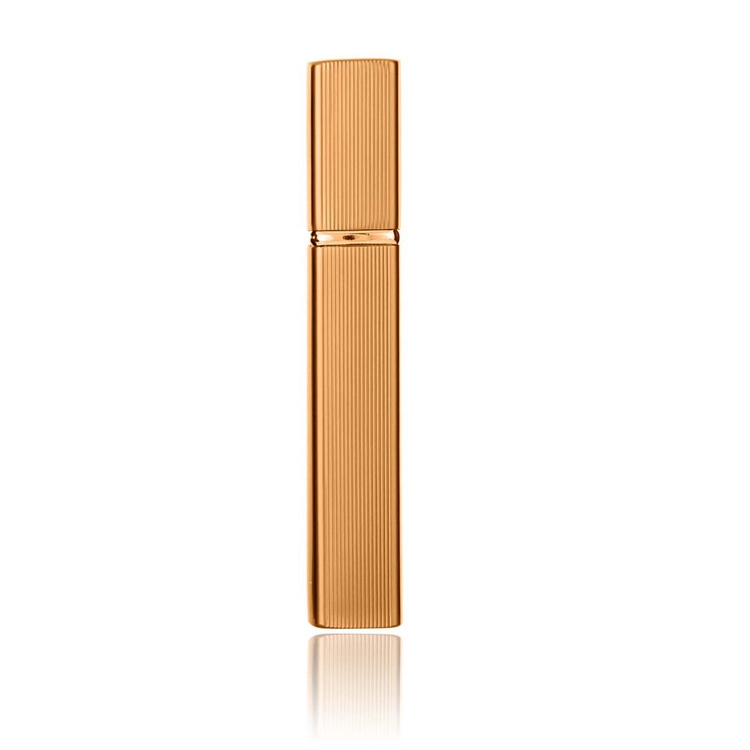 12ml Aluminum Perfume Bottle Metal Discharge Bottle Convenient Travel Square Spray Bottle(Golden)