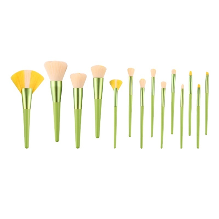 14-In-One Super Soft Hair Beauty Makeup Brush Set Loose Powder Brush Fan-Shaped Highlight Brush Concealer Brush, Style: OPP Bag