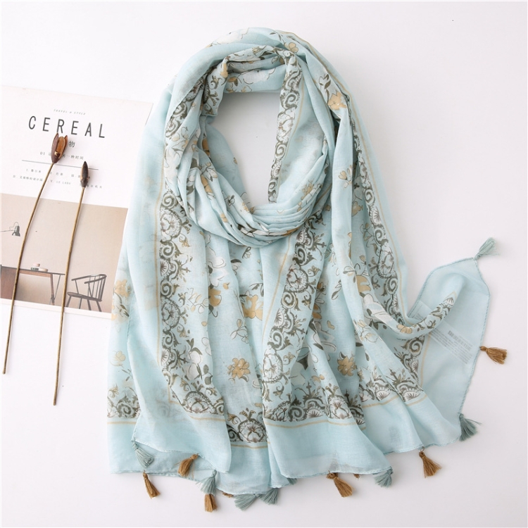180 X 85cm Women Cotton And Linen Scarf Retro Splicing Bohemian Printed Silk Shawl SL2003-005
