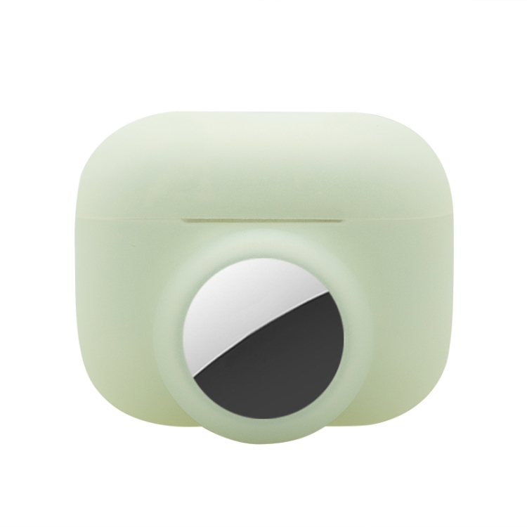 2 in 1 Shockproof Full Coverage Silicone Protective Case For AirPods Pro / AirTag 2nd Gen / AirTag 1st Gen(Light Green)