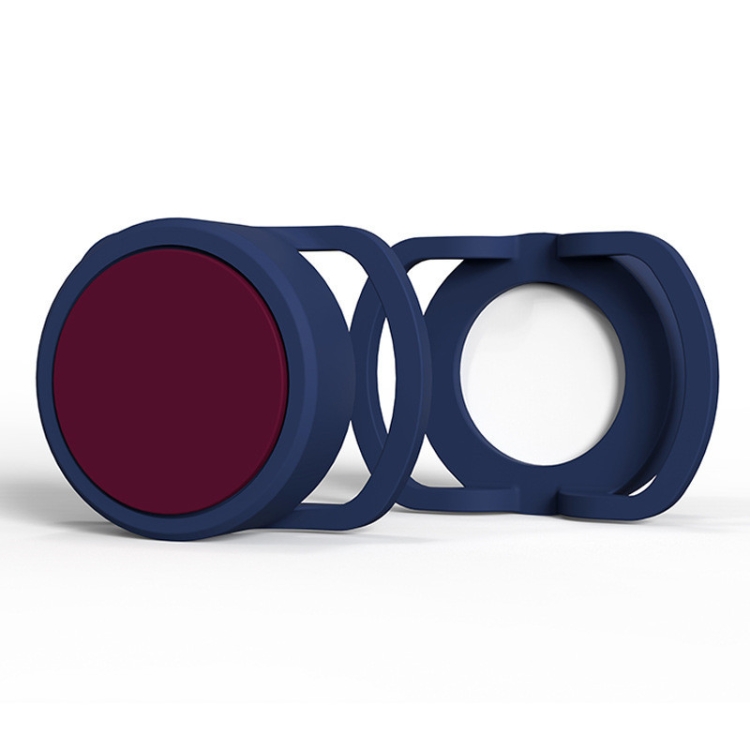2 PCS  Anti-Lost Tracker Silicone Case for AirTag 2nd Gen / AirTag 1st Gen, Size:  30mm(Midnight Blue+Wine Red)