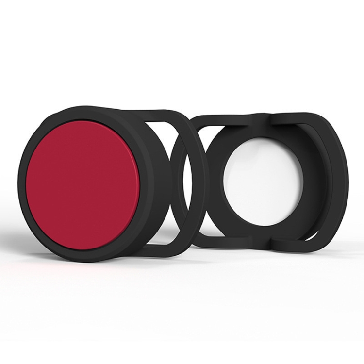 2 PCS  Anti-Lost Tracker Silicone Case for AirTag 2nd Gen / AirTag 1st Gen, Size:  35mm(Black+Red)