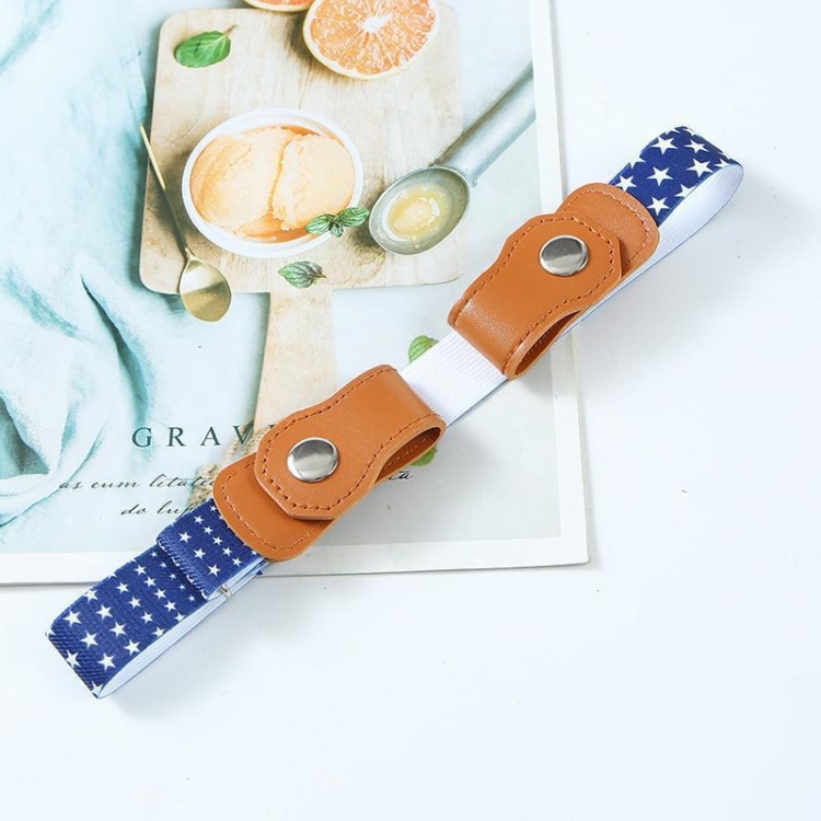2.5cm Width Children No Buckle Elastic Belt Adjustable Invisible Stretch Belt for Boys and Girls Style 4
