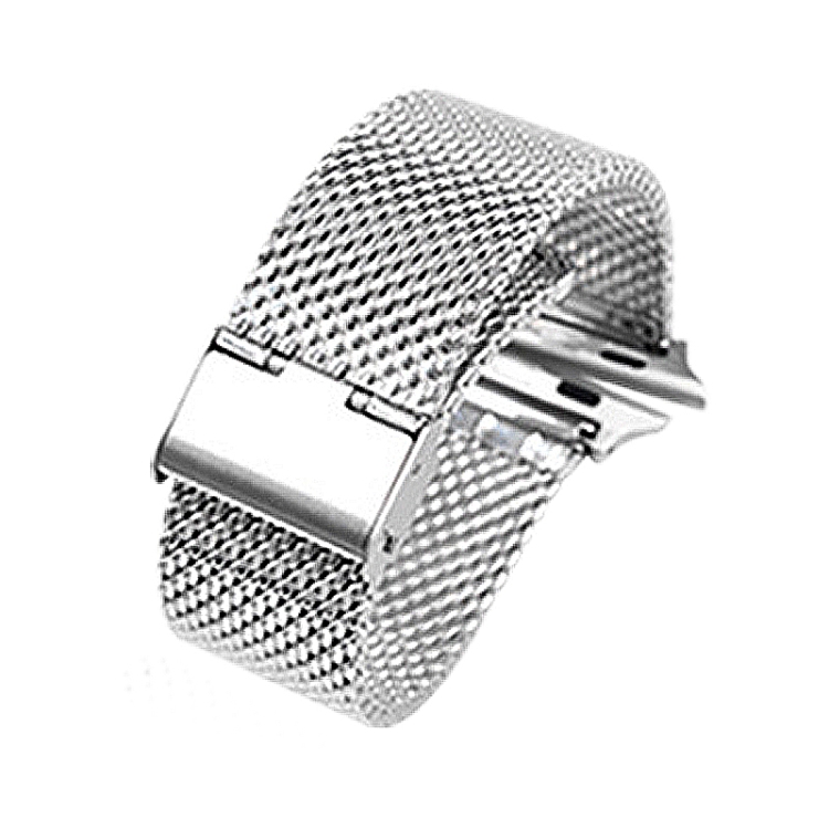 304 Stainless Steel Milanese Watch Band with Connector For Apple Watch Series 10 42mm / 9&8&7 41mm / SE 3&SE 2&6&SE&5&4 40mm / 3&2&1 38mm(Silver)