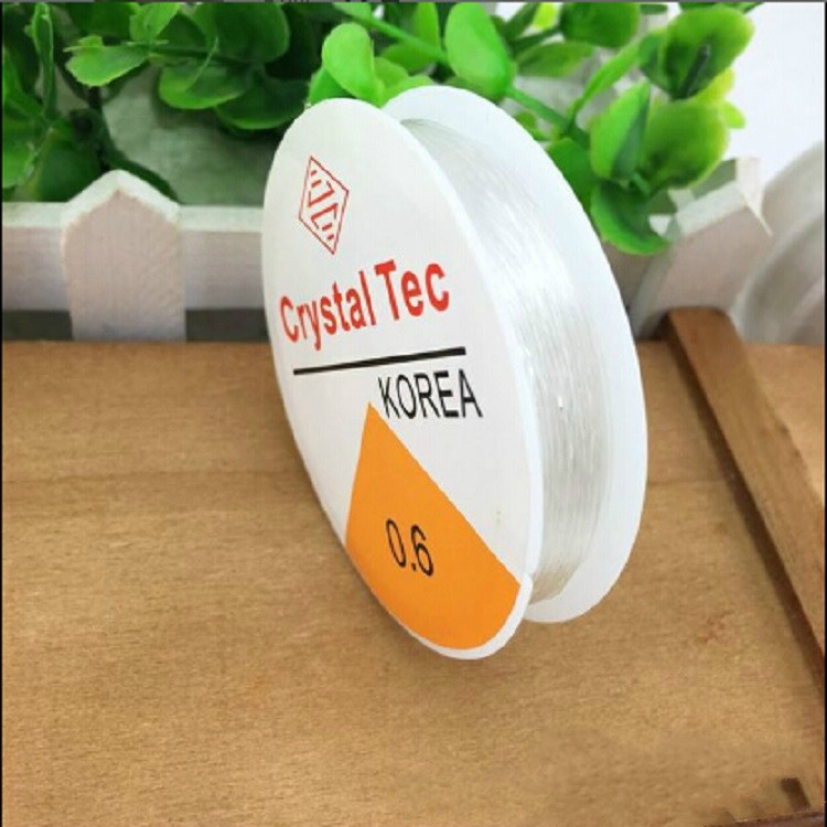 5 PCS Transparent Fishing Line Elastic Line DIY Handmade Jewelry Accessories Material Beads Bead Wire Rope, Size:0.6mm