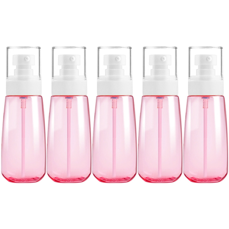 5 PCS Travel Plastic Bottles Leak Proof Portable Travel Accessories Small Bottles Containers, 100ml(Pink)