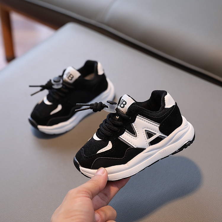 628 Children Sports Mesh Shoes Baby Soft Sole Running Shoes, Size: 36(Black)