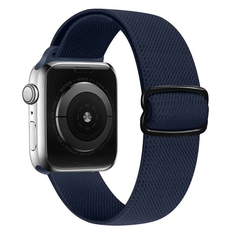 8-shaped Buckle Nylon Watch Band For Apple Watch Ultra 49mm&Watch Ultra 2 49mm / Series 9&8&7 45mm / SE 3&SE 2&6&SE&5&4 44mm / 3&2&1 42mm(Dark Blue)