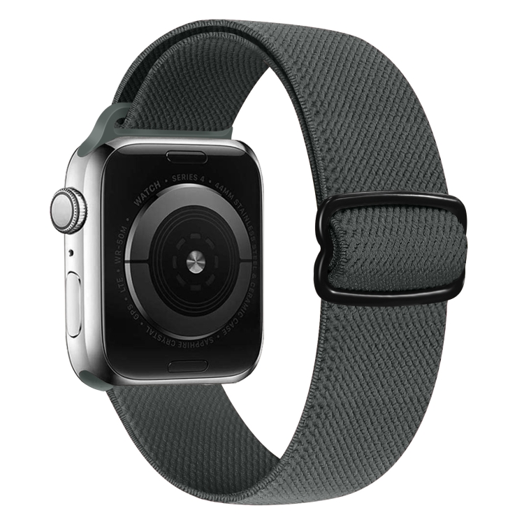 8-shaped Buckle Nylon Watch Band For Apple Watch Ultra 49mm&Watch Ultra 2 49mm / Series 9&8&7 45mm / SE 3&SE 2&6&SE&5&4 44mm / 3&2&1 42mm(Grey)