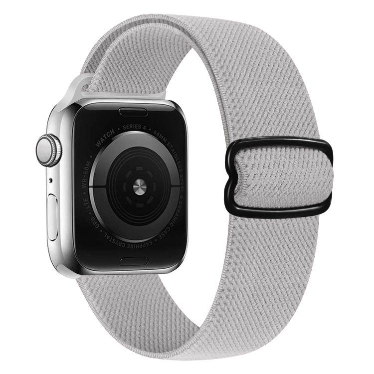 8-shaped Buckle Nylon Watch Band For Apple Watch Ultra 49mm&Watch Ultra 2 49mm / Series 9&8&7 45mm / SE 3&SE 2&6&SE&5&4 44mm / 3&2&1 42mm(Pearl White)