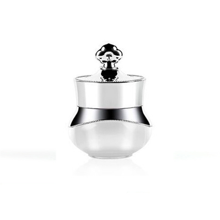 Acrylic Travel Containers with Hard Sealed Lids Suitable for Face Hand Body Cream, 5ml(White)