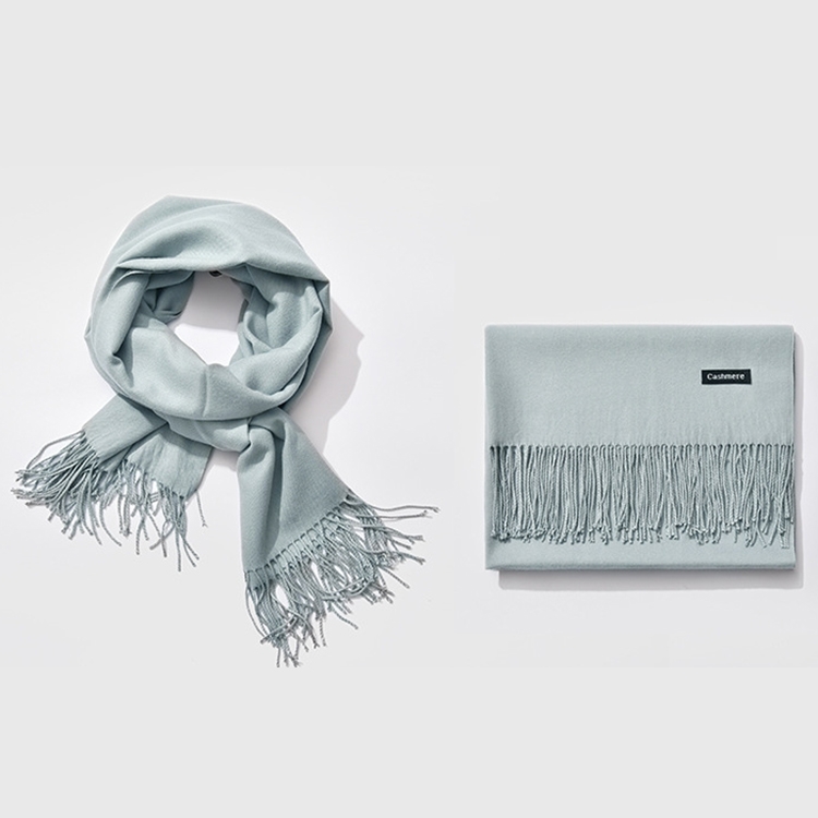 Autumn and Winter Season Classic Solid Color Imitation Cashmere Scarf, Size: 60 * 200cm(Light Grey)