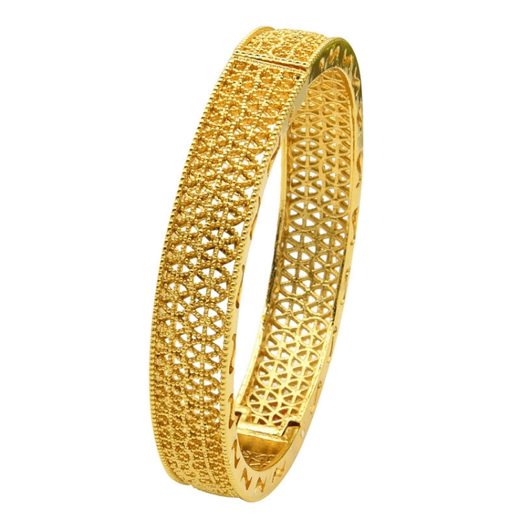 B-14 24K Gold Plated Bracelets Women Wedding Sand Gold Bracelet