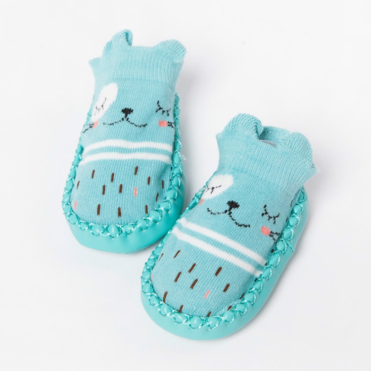 Baby Cartoon Cotton Non-slip Floor Toddler Socks, Size:11cm(Blue)
