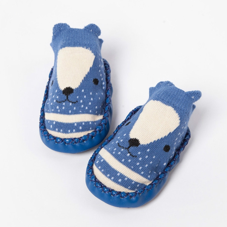 Baby Cartoon Cotton Non-slip Floor Toddler Socks, Size:11cm(Navy)