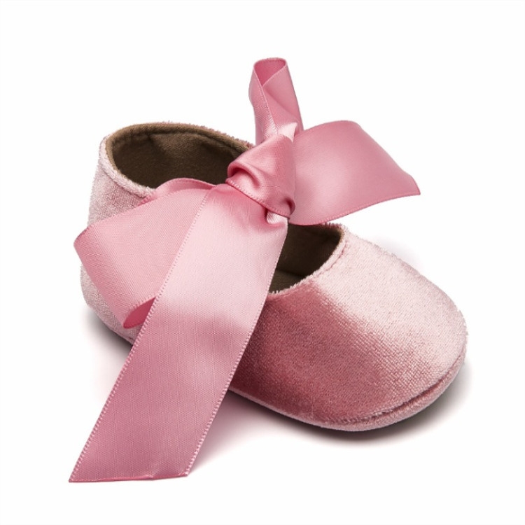 Baby Girl  Bow Lace Up PU Leather Princess First Walkers Shoes(Magenta)
