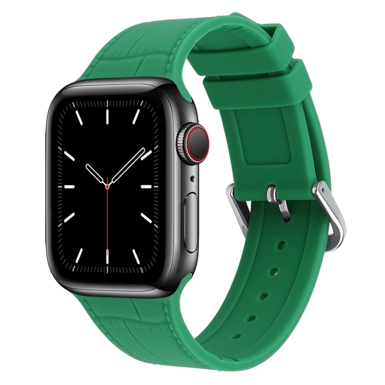 Bamboo Joint Silicone Watch Band For Apple Watch Ultra 49mm&Watch Ultra 2 49mm / Series 9&8&7 45mm / SE 3&SE 2&6&SE&5&4 44mm / 3&2&1 42mm(Green)