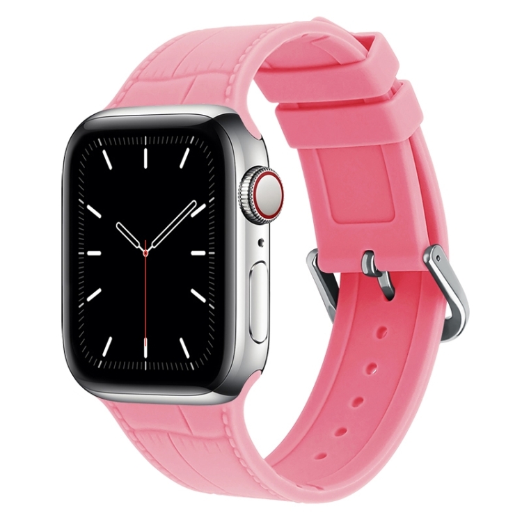 Bamboo Joint Silicone Watch Band For Apple Watch Ultra 49mm&Watch Ultra 2 49mm / Series 9&8&7 45mm / SE 3&SE 2&6&SE&5&4 44mm / 3&2&1 42mm(Pink)