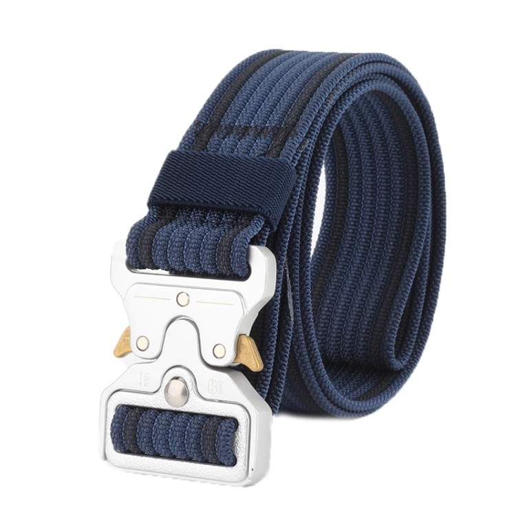 Braided Nylon Belt With Quick Release Buckle(Dark Royal Blue)