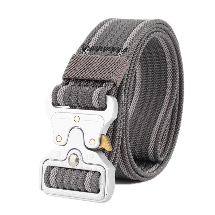 Braided Nylon Belt With Quick Release Buckle(Grey)