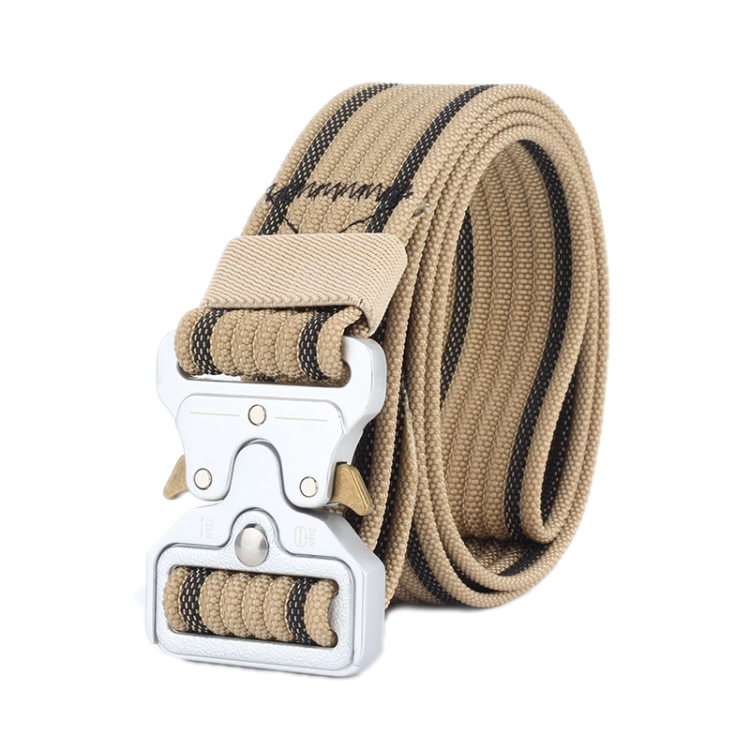 Braided Nylon Belt With Quick Release Buckle(Khaki)