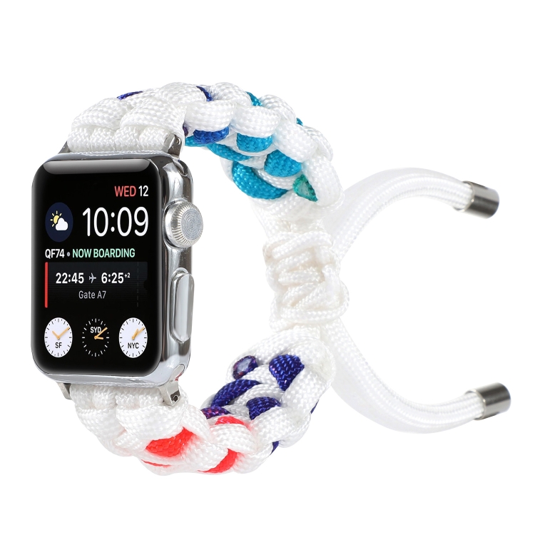 Braided Umbrella Cord Watch Band For Apple Watch Series 9&8&7 41mm / SE 3&SE 2&6&SE&5&4 40mm / 3&2&1 38mm(Color)