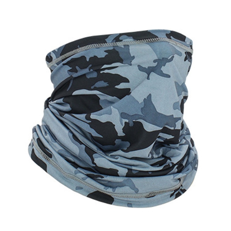 Breathable Sunscreen Silk Scarf Outdoor Fishing Neck Sleeve Cycling Mask Sports Headgear, Size: Average(Camouflage Gray)