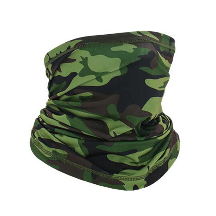 Breathable Sunscreen Silk Scarf Outdoor Fishing Neck Sleeve Cycling Mask Sports Headgear, Size: Average(Camouflage Green)