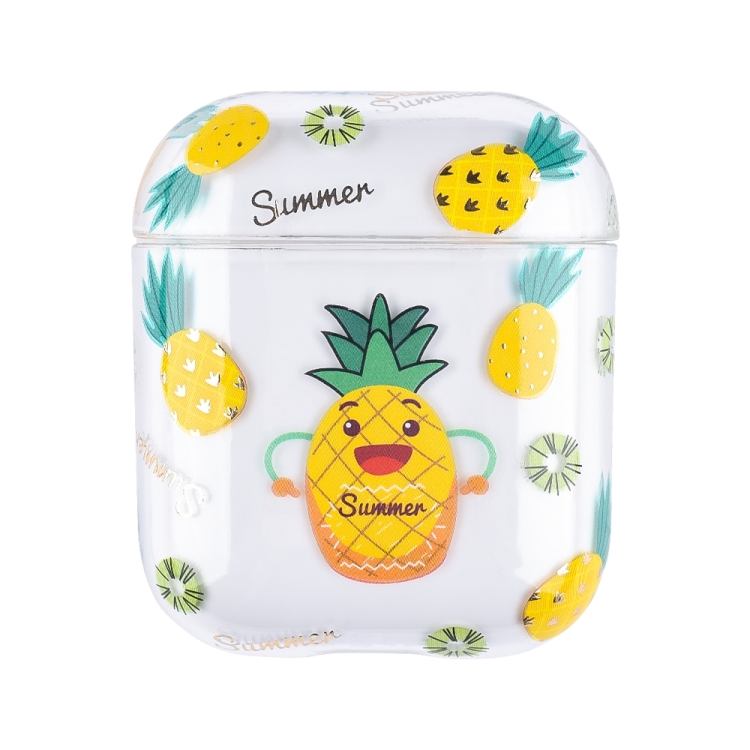 Bronzing Fruit Pattern PC Earphone Hard Protective Case For AirPods 1 / 2(F08)