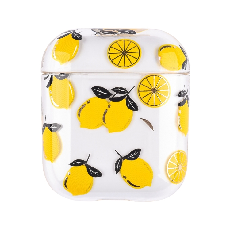 Bronzing Fruit Pattern PC Earphone Hard Protective Case For AirPods 1 / 2(F10)