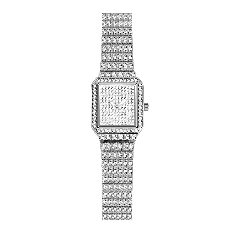 BS Bee Sister F0510B Ladies Diamond Watch Jewelry Chain Watch(Silver)