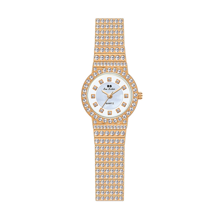 BS Bee Sister FA1101 Women Chain Watch Starry Diamonds Wrist watch(Rose Gold Scale Surface)