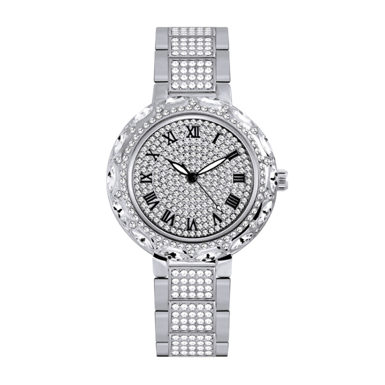 BS Bee Sister FA1499 Ladies Diamond Watch Jewelry Chain Watch(Silver)